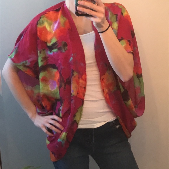 COPY - Vintage tie-dye bohemian cardigan cover up kimono - Picture 6 of 7